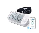 OMRON X7 Smart Automatisches Blutdruckmessgerät Oberarm mit AFib-Erkennung, klinisch validiert, auch für Diabetiker und Schwangere, sichere Messung, mit kostenloser Smartphone App für iOS/Android