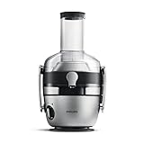Philips Domestic Appliances Entsafter – 1100W, 2L, NutriU-Rezepte-App, XXL-Einfüllöffnung, QuickClean (HR1921/20), 25 x 43.2 x 29.6 cm, ‎Edelstahl