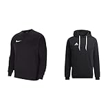 Nike Herren Park 20 Shirt, Black/White, M EU & Adidas Herren Ent22 Hoodie Kapuzenpullover, Schwarz, M EU