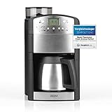 BEEM FRESH-AROMA-PERFECT Filterkaffeemaschine mit Mahlwerk - Thermo | Isolierkanne | 24h-Timer | 1000 W | Warmhalteplatte