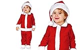 Guirma-42526 Weihnachtsmannkostüm für Kinder 1/2 Jahren, Weiß und Rot, 1-2, GU_42526