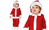 Guirma-42526 Weihnachtsmannkostüm für Kinder 1/2 Jahren, Weiß und Rot, 1-2, GU_42526
