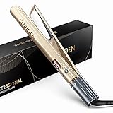 FURIDEN Professioneller Haarglätter Glätteisen Lockenwickler 2 in 1, Kein Frizz | Langanhaltende Wirkung (Gold)