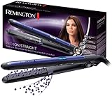 Remington Glätteisen [Testsieger] Pro-Ion (dreifache Ionen-Technologie & Ultra-Turmalin-Keramikbeschichtung sorgen für weniger Frizz und statische Aufladung) LCD-Display, Haarglätter S7710 Lila