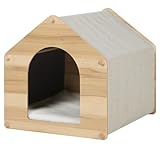 EUGAD Katzenhöhle Katzenhaus für drinnen, Katzenzubehör, Minihundehöhle Minihundehaus, Schlafplatz für Katzen, mit Kratzfläche Katzenbett, B41 x H39 x T39 cm, 0040GD