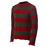 NUWIND Freddy Krueger Pullover gestreift Nightmare on Elm Street Cosplay Kostüm Erwachsene Gr. Large