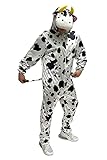 Foxxeo Kuh Kostüm für Erwachsene Damen Herren Tier Overall Tierkostüm Größe S-XXXL - Fasching Karneval, Größe:XXXL