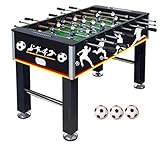 Izzy Tischkicker Kickertisch Tischfussball Profi Kicker Erwachsene und Kinder, inkl. 3 Bälle, nahtlos hochgezogene Spielfeldecken, höhenverstellbare Füße, 45kg