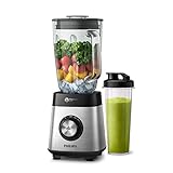 Philips Core Standmixer HR3573/90 Series 5000 (1000 W, ProBlend Crush-Technologie, Trinkflasche) Metall/Glas