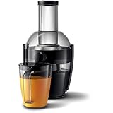 Philips Viva Collection Entsafter - Einfache Bedienung, QuickClean innerhalb von 1 Minute, NutriU-Rezept-App, XL-Einfüllöffnung, 800 W, 2 l, Schwarz (HR1856/70)