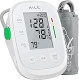 [2022]AILE Blutdruckmessgerät, Oberarm Blutdruck Messgerät für den Hausgebrauch, Oberarm-Blutdruckmessgerät, Blood Pressure Monitor, Vollautomatisch Blutdruckmeßgerät große manschette (22-42cm)