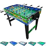 Best Sporting Tischkicker Kinder & Erwachsene 10 in 1 Set I Multigame-Spieltisch I Air-Hockey Tischtennis Billard-Tisch u.v.m. I Tischfußball Kinder I Kicker in 122 x 60 x 81,5 cm