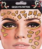 Gesichts-Tattoo - Glitzer Aufkleber Set Klebetattoos Temporäre Tattoos Halloween/Karneval (Giraffe)