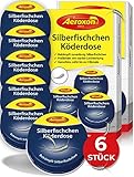 Aeroxon Silberfisch Köderdose, bekämpfen (6 Dosen) - Silberfischfalle, Papierfische, Mehrfarbig