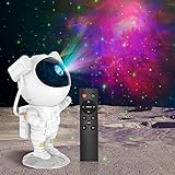 Astronauten LED Galaxy Projektor Sternenhimmel Nachtlicht, Astronaut Sternenprojektor mit, Timer und Fernbedienung, Nebel für Schlafzimmer und Deckenprojektor, Geschenke für Kinder und Erwachsene