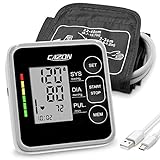 CAZON Blutdruckmessgeräte Oberarm Digital Vollautomatisch Blutdruckmessgerät Pulsmessung Blutdruckmessung Großes mit Große Manschette 2x120 Dual-User