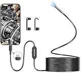 Endoskopkamera mit Licht Handy iPhone, DEPSTECH 7mm Endoskop 2MP HD nur für iPhone/iPad/iOS 12.0+, Rohrkamera Kanalkamera Inspektionskamera, Kein WLAN Erforderlich, IP67 wasserdicht, 6 LEDs (5m Kabel)