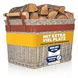 OAKAGE® Holzkorb für Kaminholz Groß aus Weide Kaminholzkorb Feuerholzkorb Brennholzkorb Weidenkorb Kaminkorb | Korb Kaufen