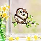 Wandtattoo Loft Fensterbild Frühling Ostern Fensteraufkleber Eule Vogel wiederverwenbarer Sticker