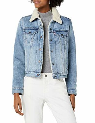 jeansjacke mit fell innen damen