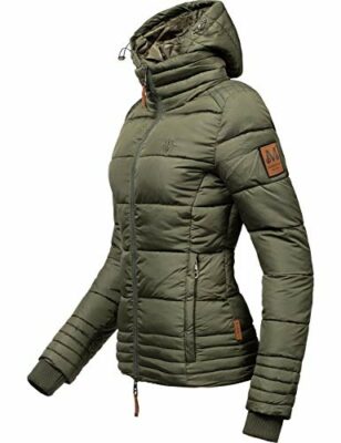winterjacke damen lang grün