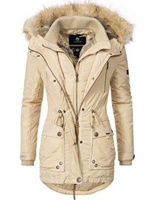 parka gefüttert beige