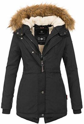 marikoo designer damen winter parka warme winterjacke mantel jacke b601