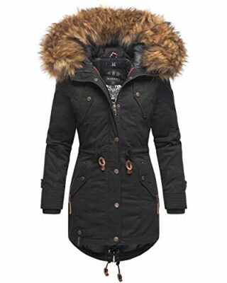 marikoo damen kunstfell parka