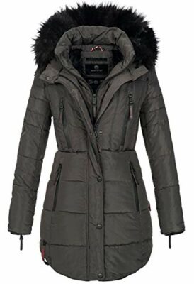 winterjacke damen lang grau