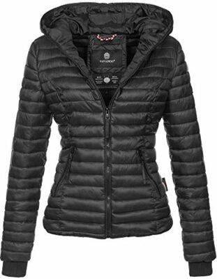 navahoo damen übergangs steppjacke mit kapuze b348