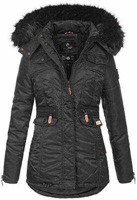 navahoo damen winter jacke parka teddyfell winterjacke kunstfell mantel b615