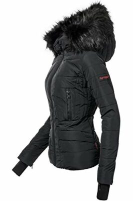 kurze jacke mit fellkapuze damen