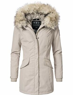 damen winterjacke lang beige