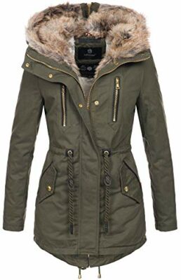 parka gefüttert oliv