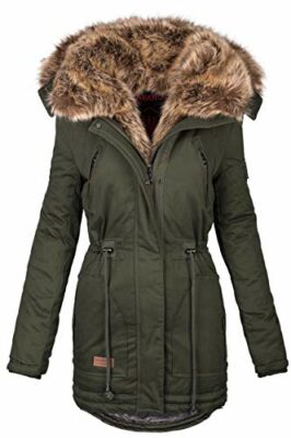 damen parka grün gefüttert