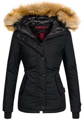 parka gefüttert damen schwarz