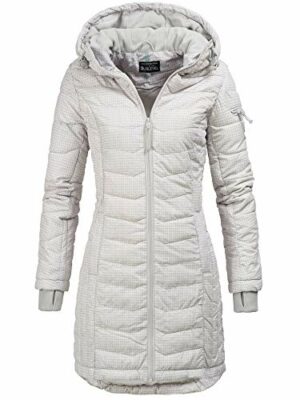 damen jacke grau lang