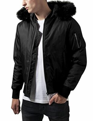 kurze winterjacke mit fellkapuze herren