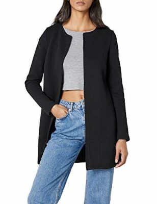damen jacke lang schwarz