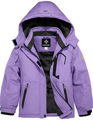 winterjacke mädchen lila