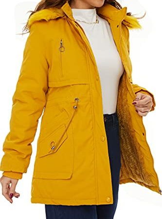 parka mit fell gefüttert damen