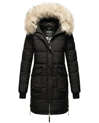 parka gefüttert schwarz