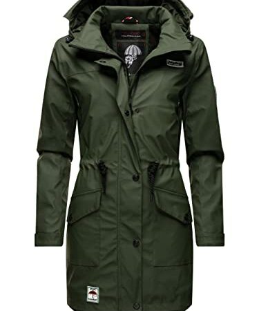 Olivgrüner, gefütterter Damenparka