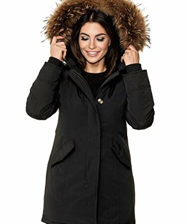 parka mit echtfell gefüttert