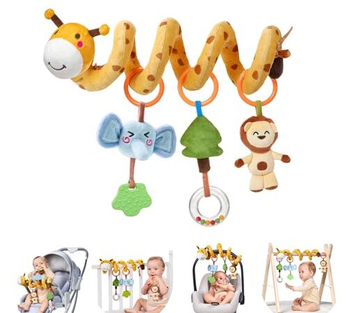 Giraffe Spirale Kinderwagen Spielzeug für Babys,Kleinkind Autositz Kinderbett Kinderwagen