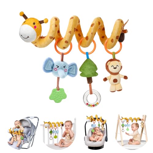 Giraffe Spirale Kinderwagen Spielzeug für Babys,Kleinkind Autositz Kinderbett Kinderwagen