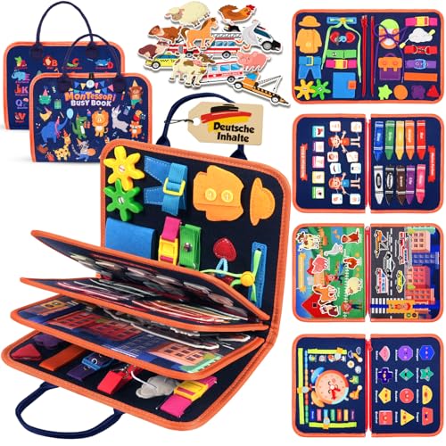 ZOOI Busy Board Montessori Spielzeug ab 1 Jahr, Busy Book