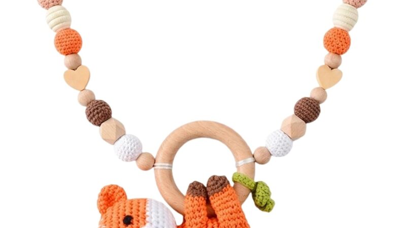 Fehn Kinderwagenkette Spielzeug Bruno – Baby Mobile Kette mit niedlichen Figuren zum Aufhängen an Kinderwagen